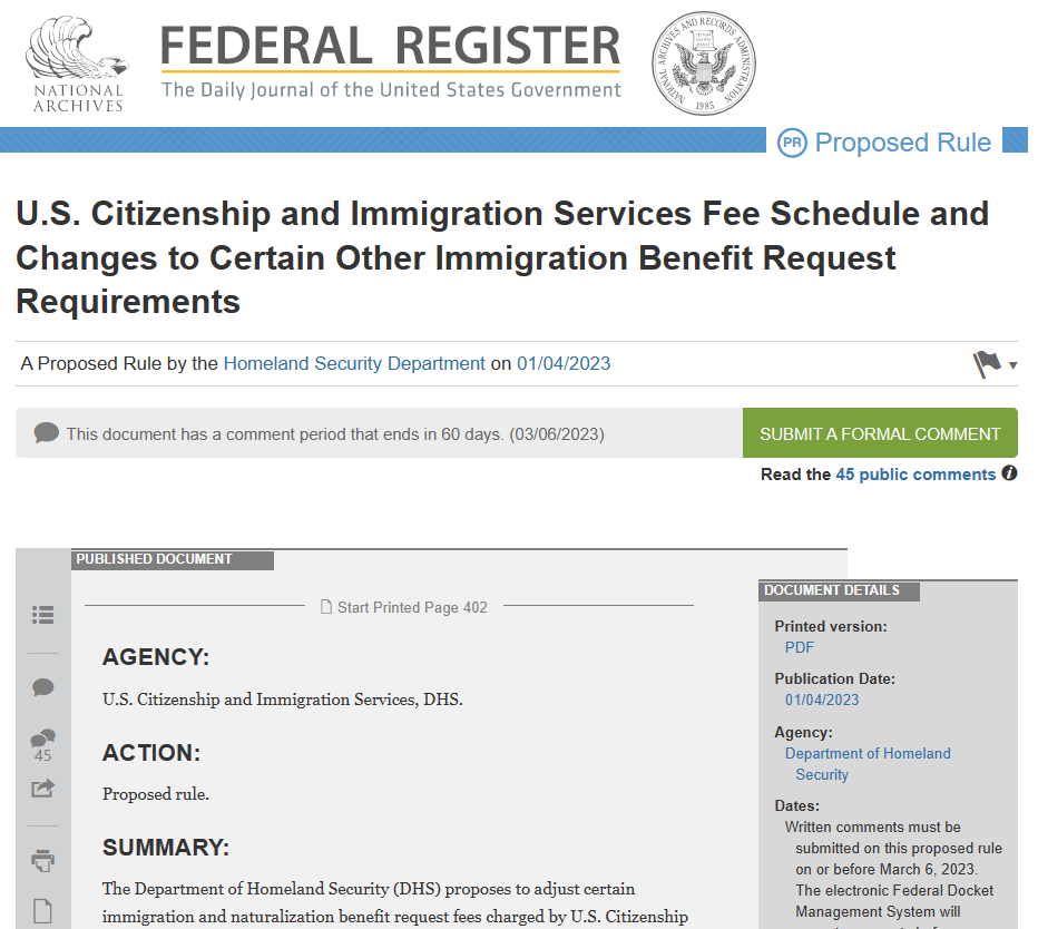 美国移民局多项收费将调整 EB 5中介登记表正式发布